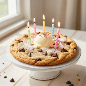 Giant Birthday Chocolate Chip Cookie Recipe - Bake a Huge Treat!