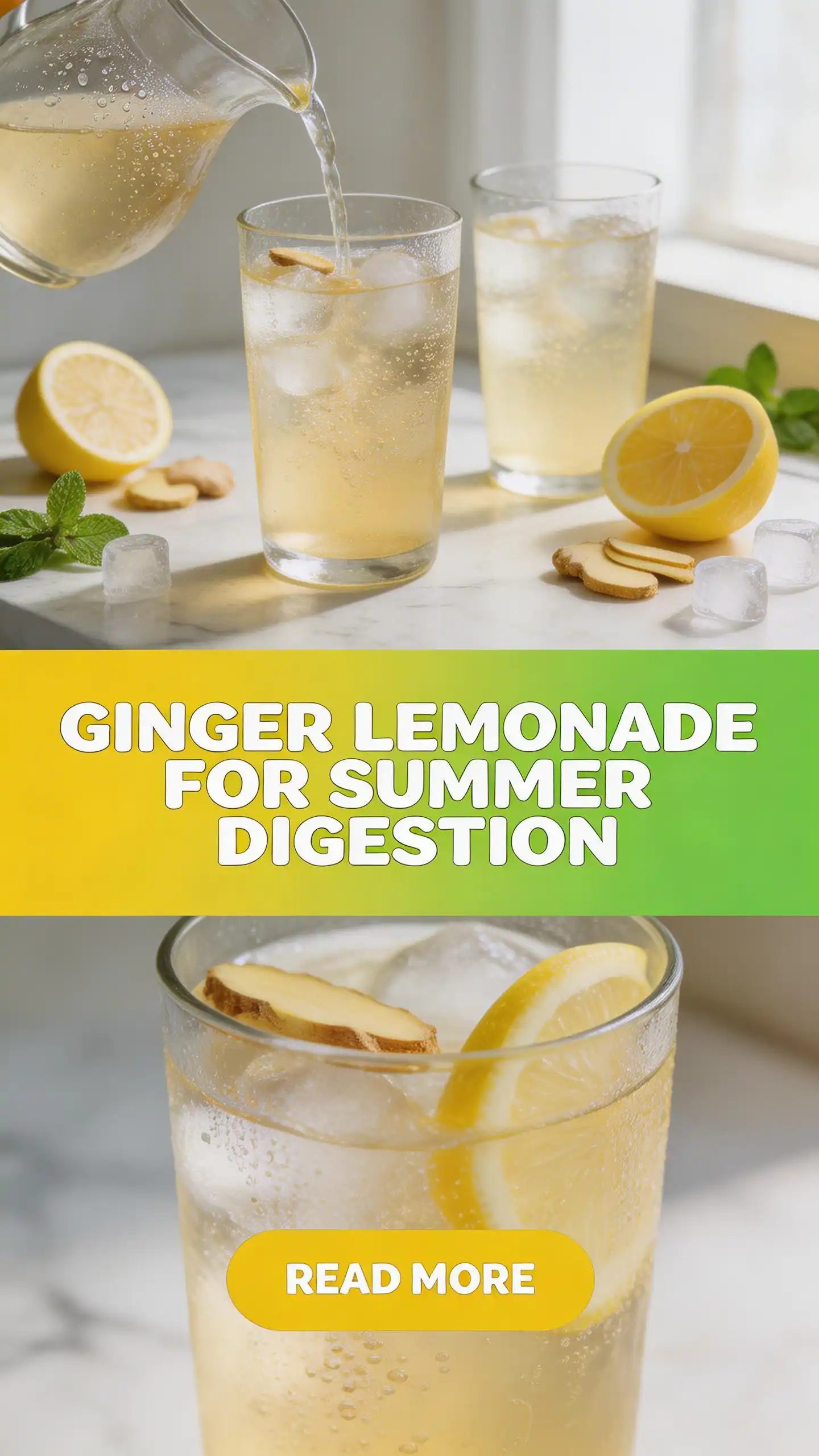 Ginger Lemonade for Summer Digestion