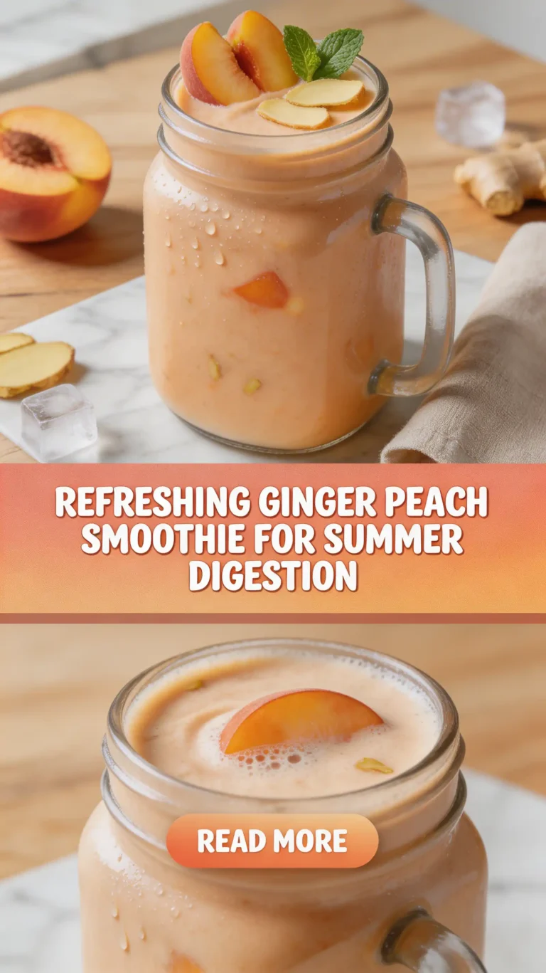Ginger Peach Smoothie for Summer Digestion