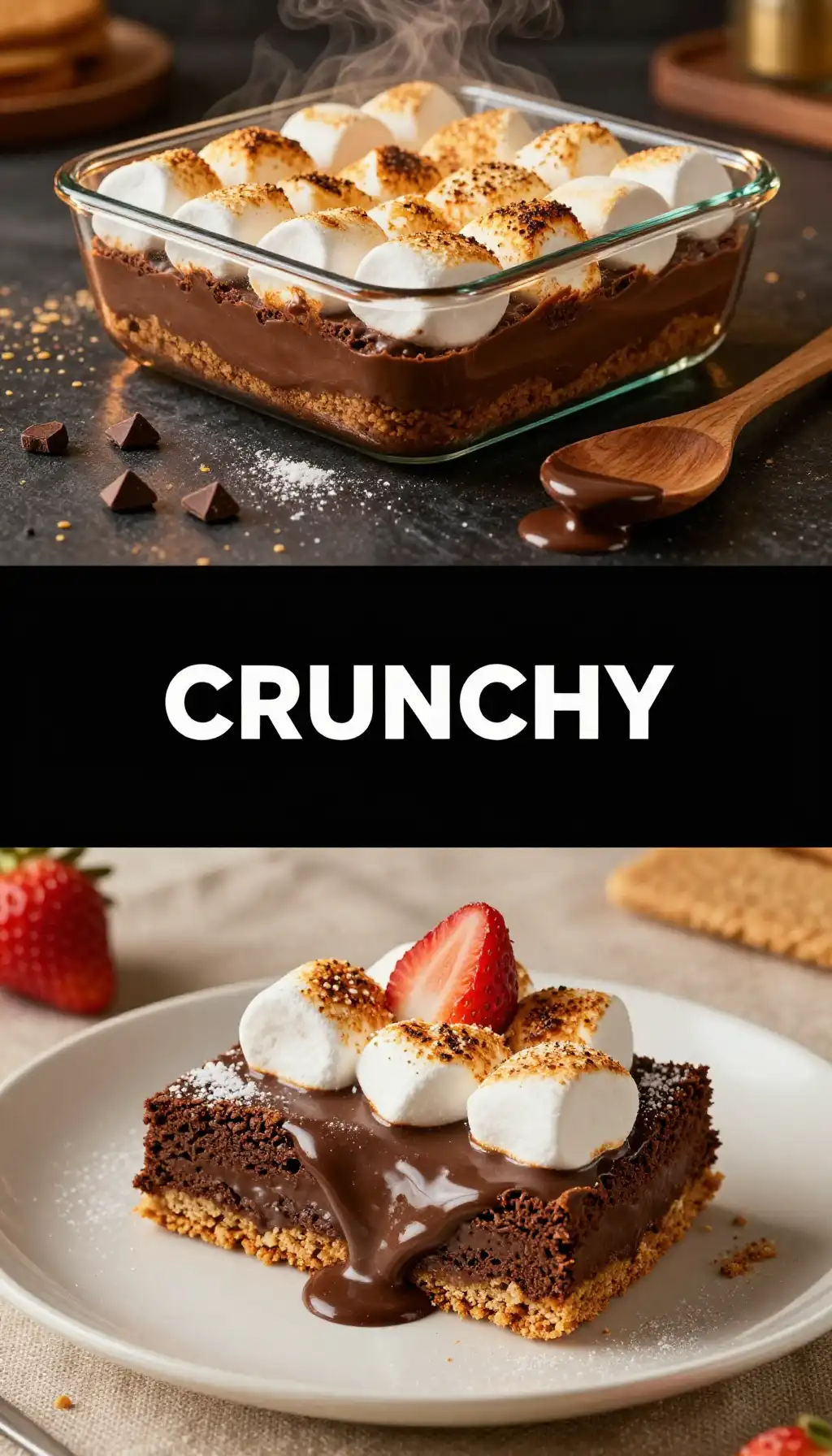 Graham Cracker S'mores Brownies