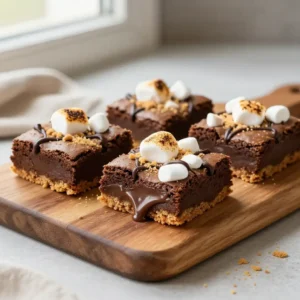 Ultimate Gooey Graham Cracker S'mores Brownie Recipe