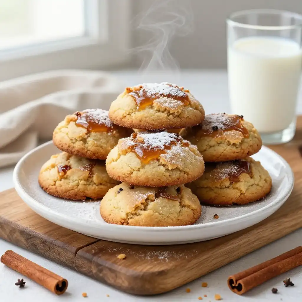 Grandma's Molasses Drop Cookies plated dish