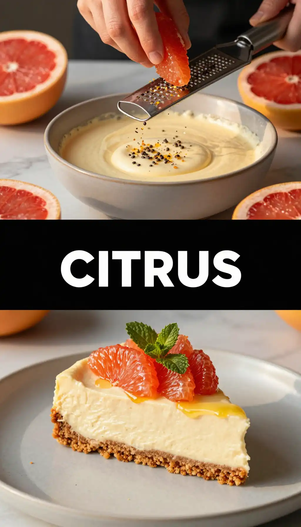 Grapefruit And Vanilla Bean Cheesecake