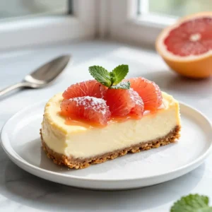 Creamy Grapefruit Vanilla Bean Cheesecake Recipe