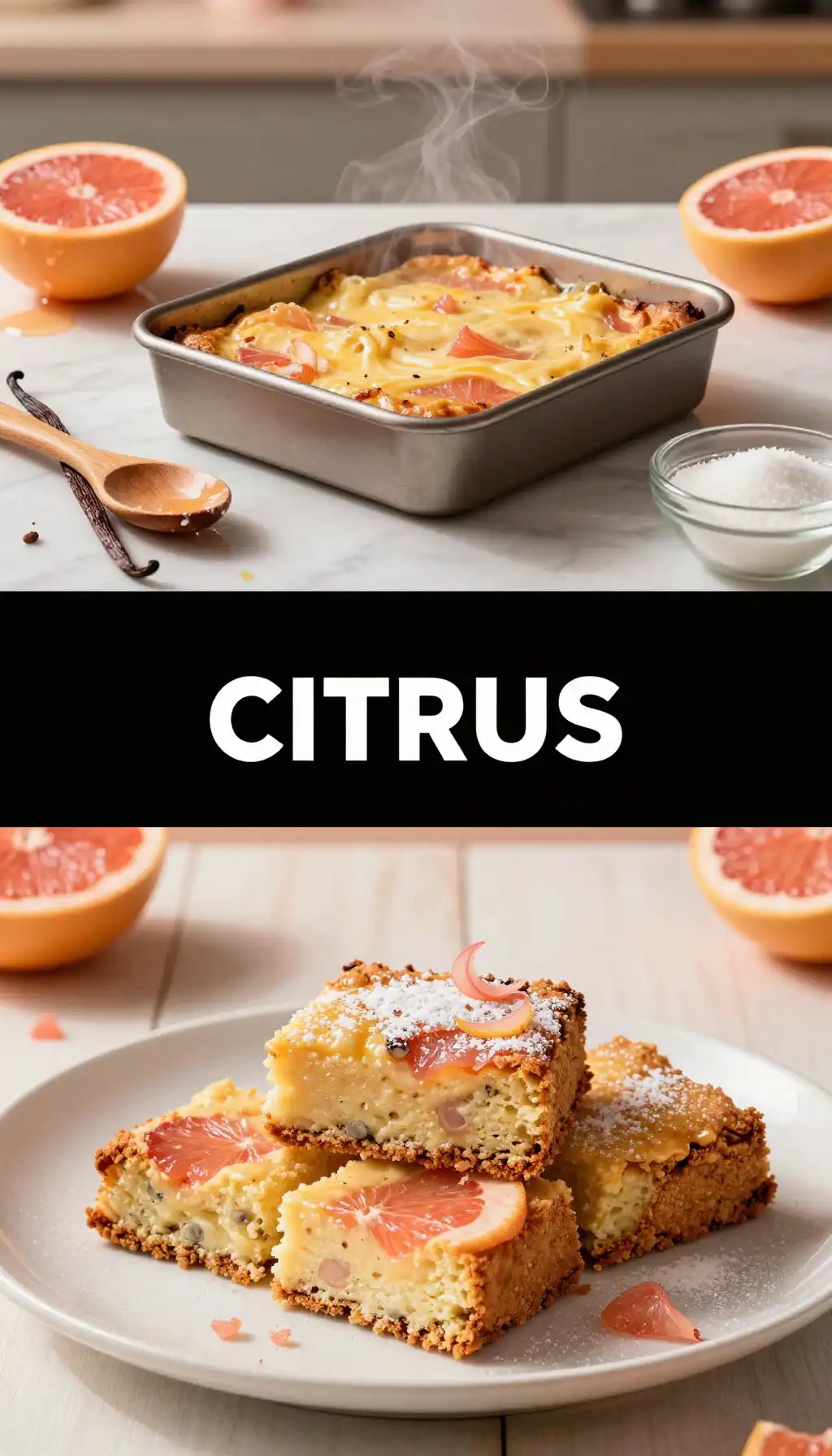 Grapefruit And Vanilla Blondies