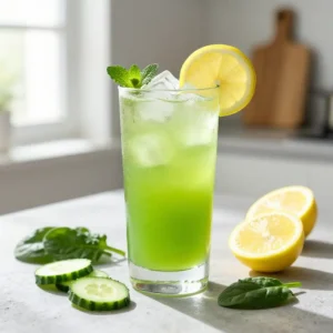 Green Detox Lemonade for Morning Cleanse