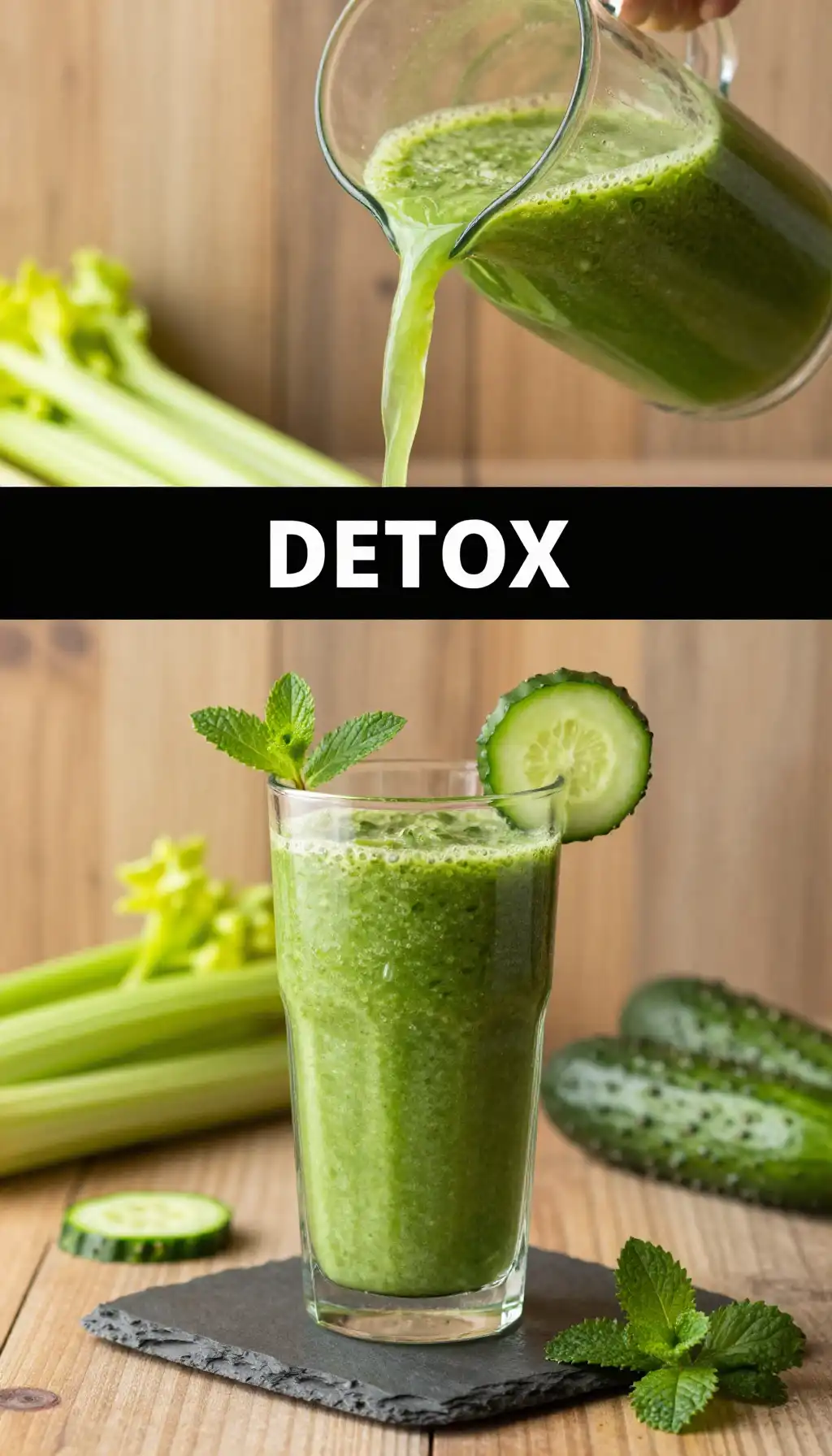 Green Detox Smoothie with Celery and Cucumber