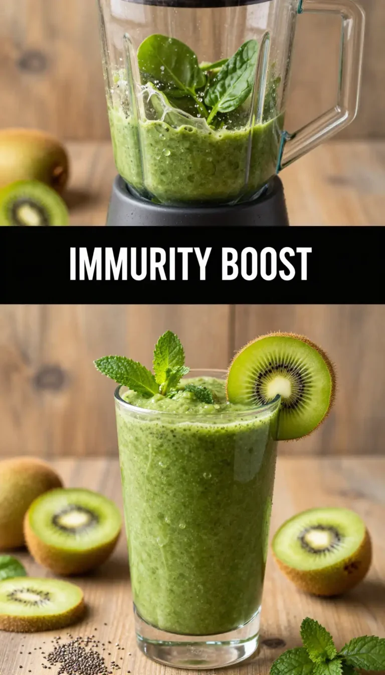 Green Kiwi Spinach Smoothie for Vitamin C Boost