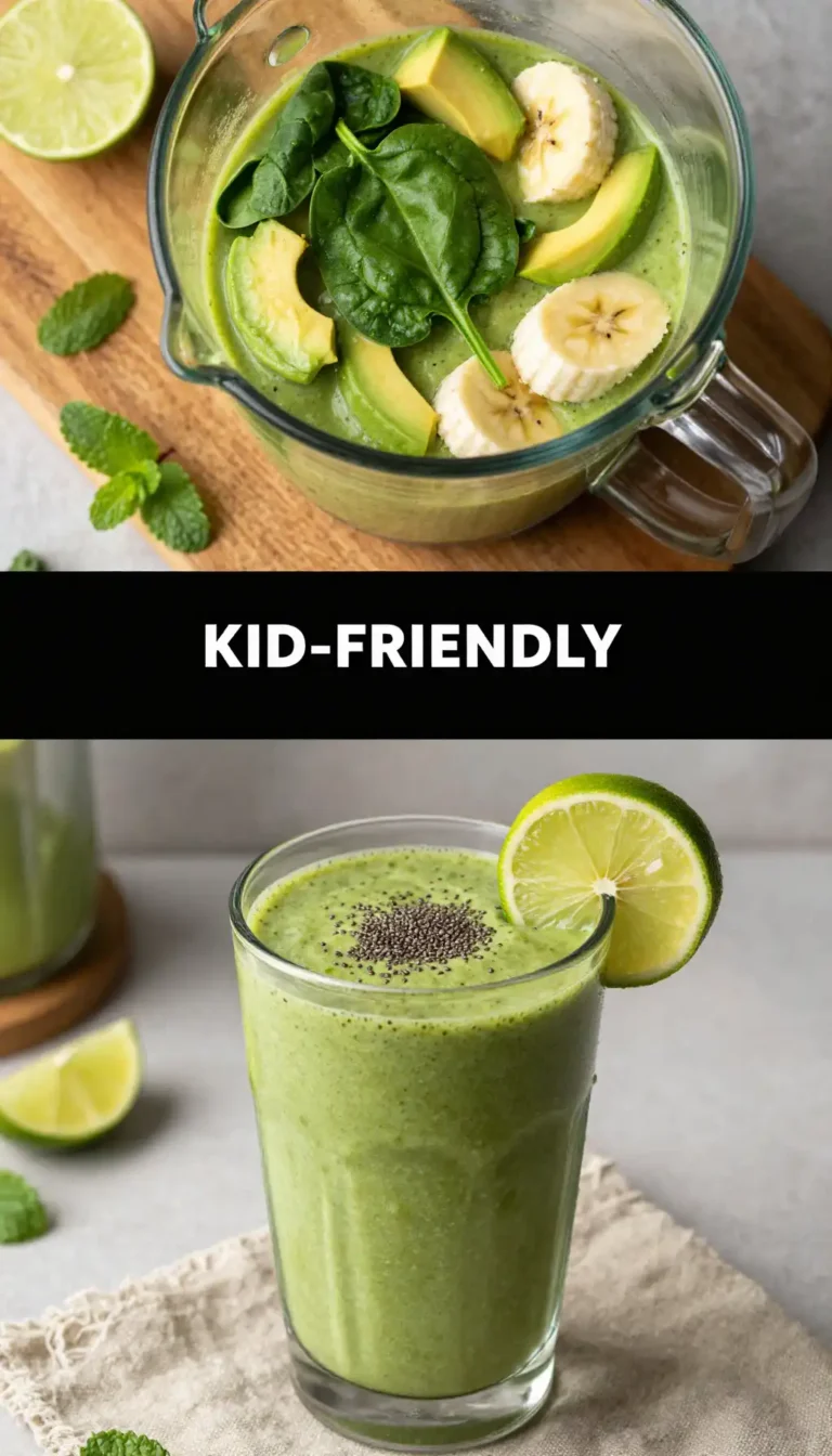 Green Machine Smoothie for Kids Vegetables