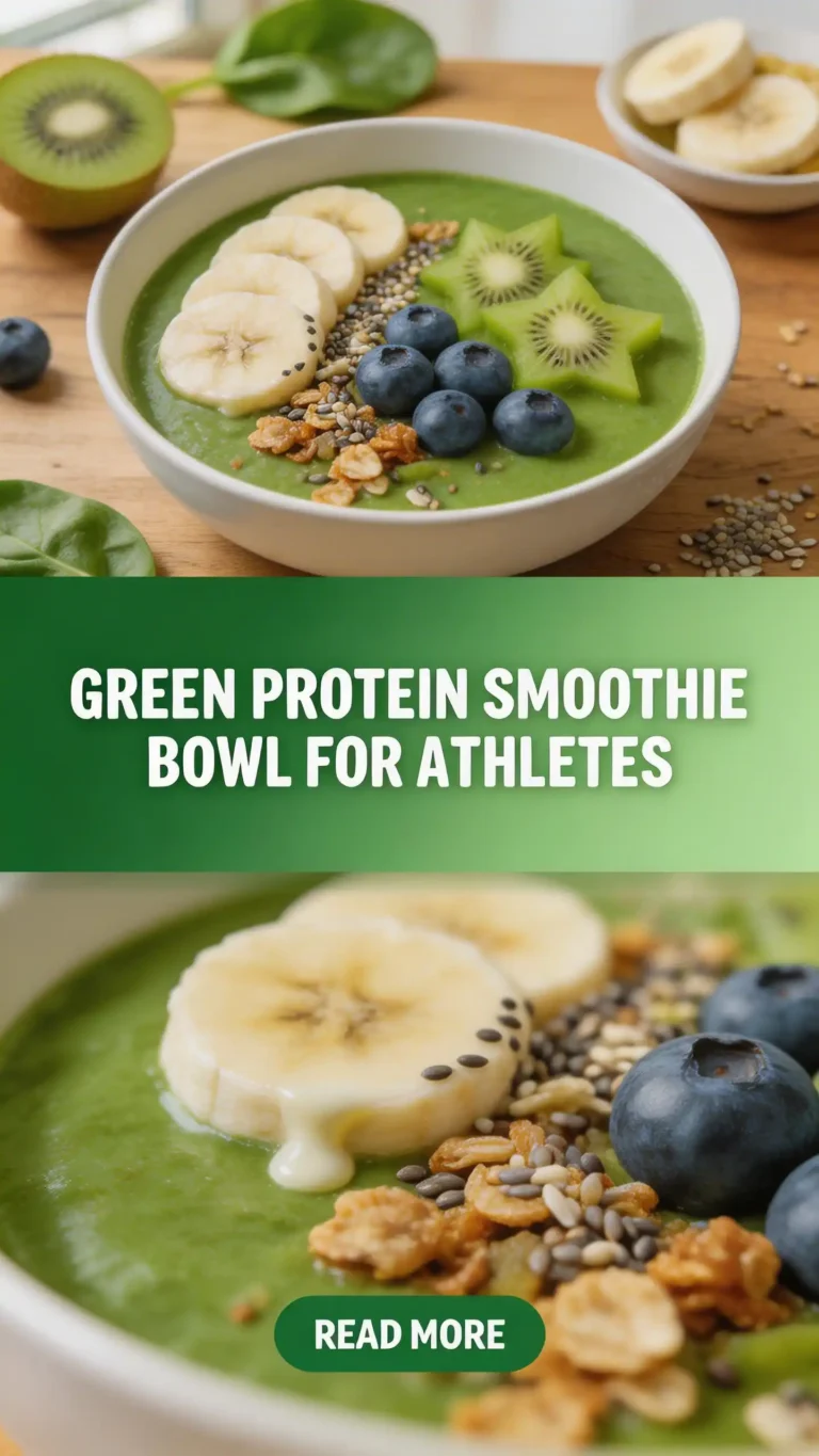 Green Protein Smoothie Bowl for Athletes