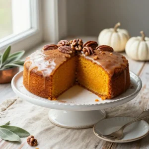 Easy Moist Harvest Pumpkin Brown Butter Cake Recipe