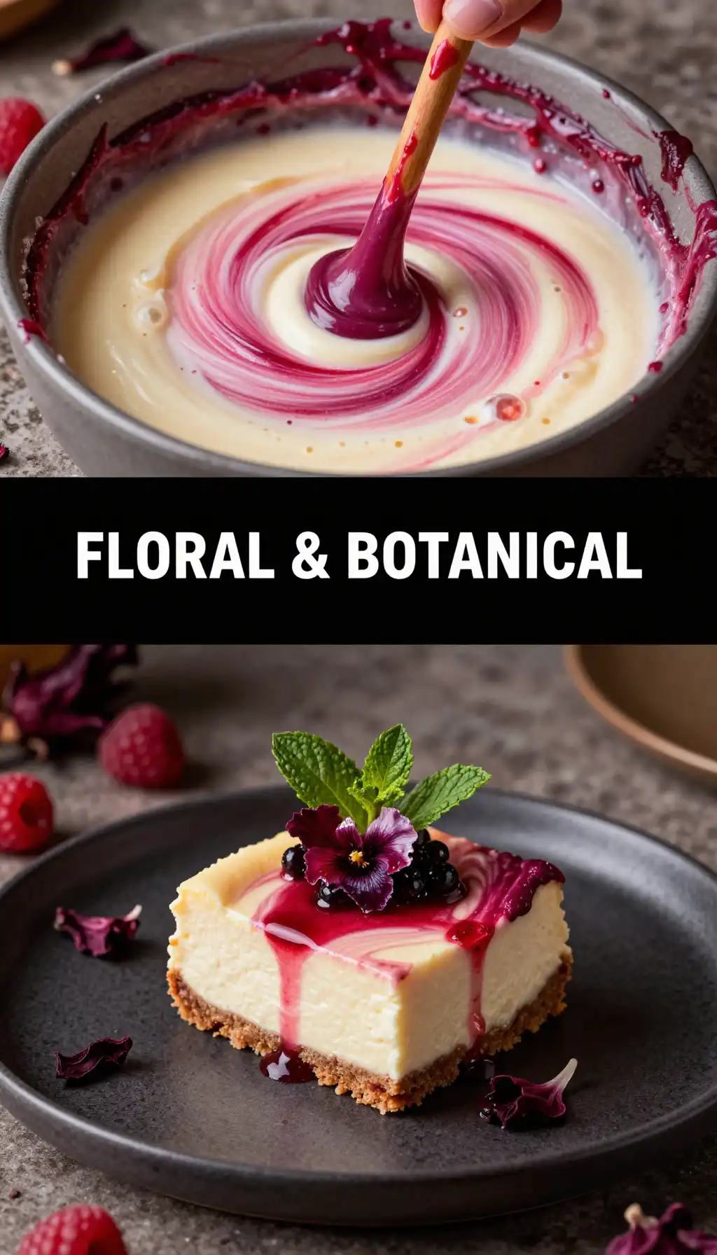 Hibiscus And Berry Swirl Cheesecake