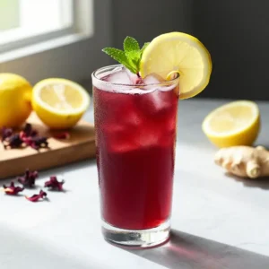 Hibiscus Ginger Lemonade: Immunity Boosting Recipe