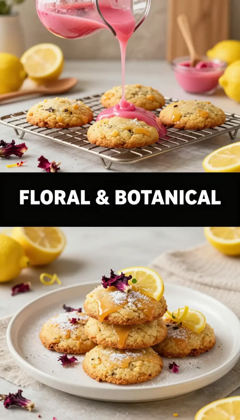 Hibiscus Glazed Lemon Cookies