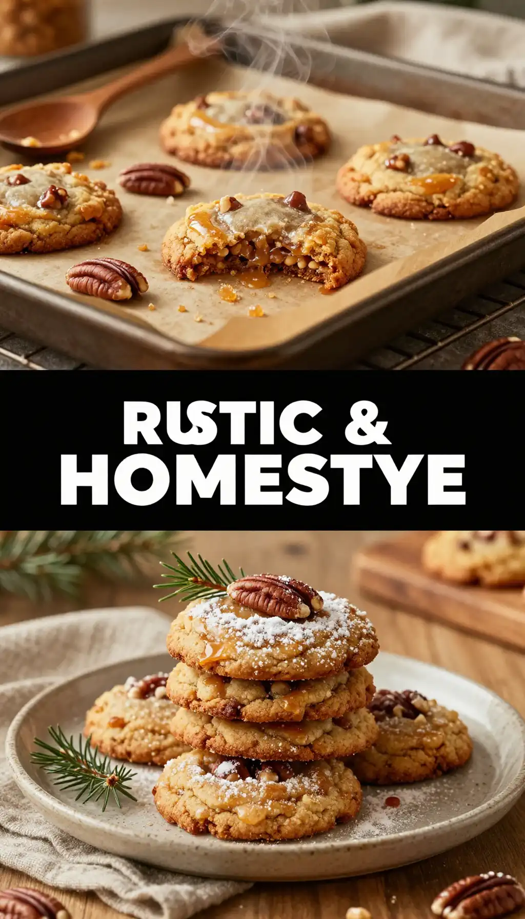 Homestyle Brown Sugar And Pecan Cookies pinterest pin
