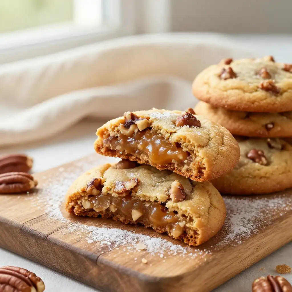 Homestyle Brown Sugar And Pecan Cookies plated dish