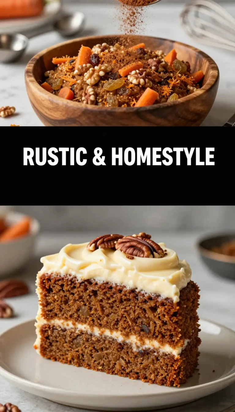 Homestyle Carrot Cake With Thick Frosting