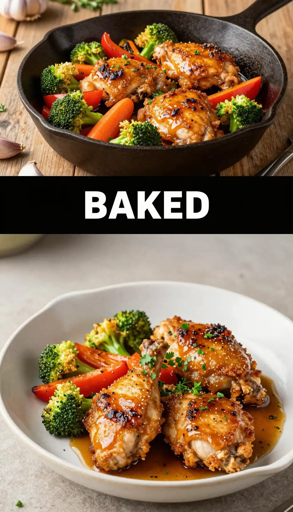 Honey Garlic Glazed Chicken Thighs with Roasted Vegetables