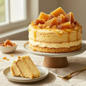 Honeycomb Toffee Crunch Cake Recipe - Easy & Decadent