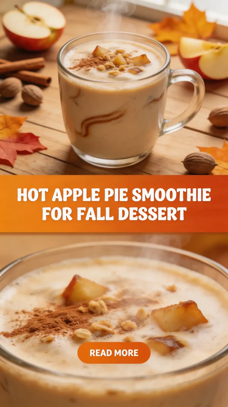 Hot Apple Pie Smoothie for Fall Dessert
