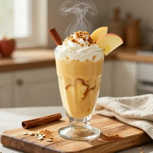 Healthy Hot Apple Pie Smoothie Recipe for Fall