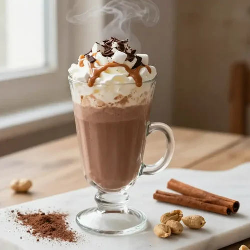 Gooey Hot Chocolate Peanut Butter Smoothie for Ultimate Comfort