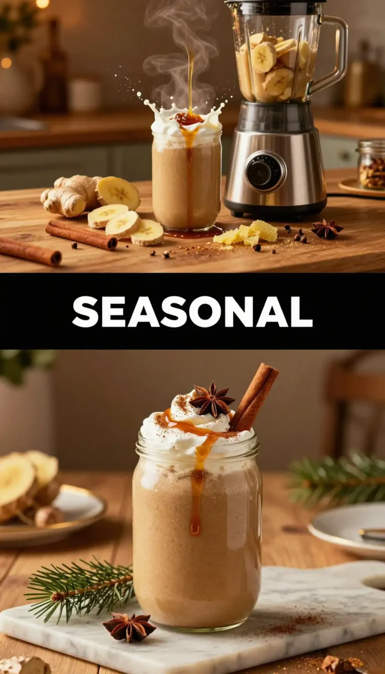 Hot Gingerbread Smoothie for Holiday Mornings