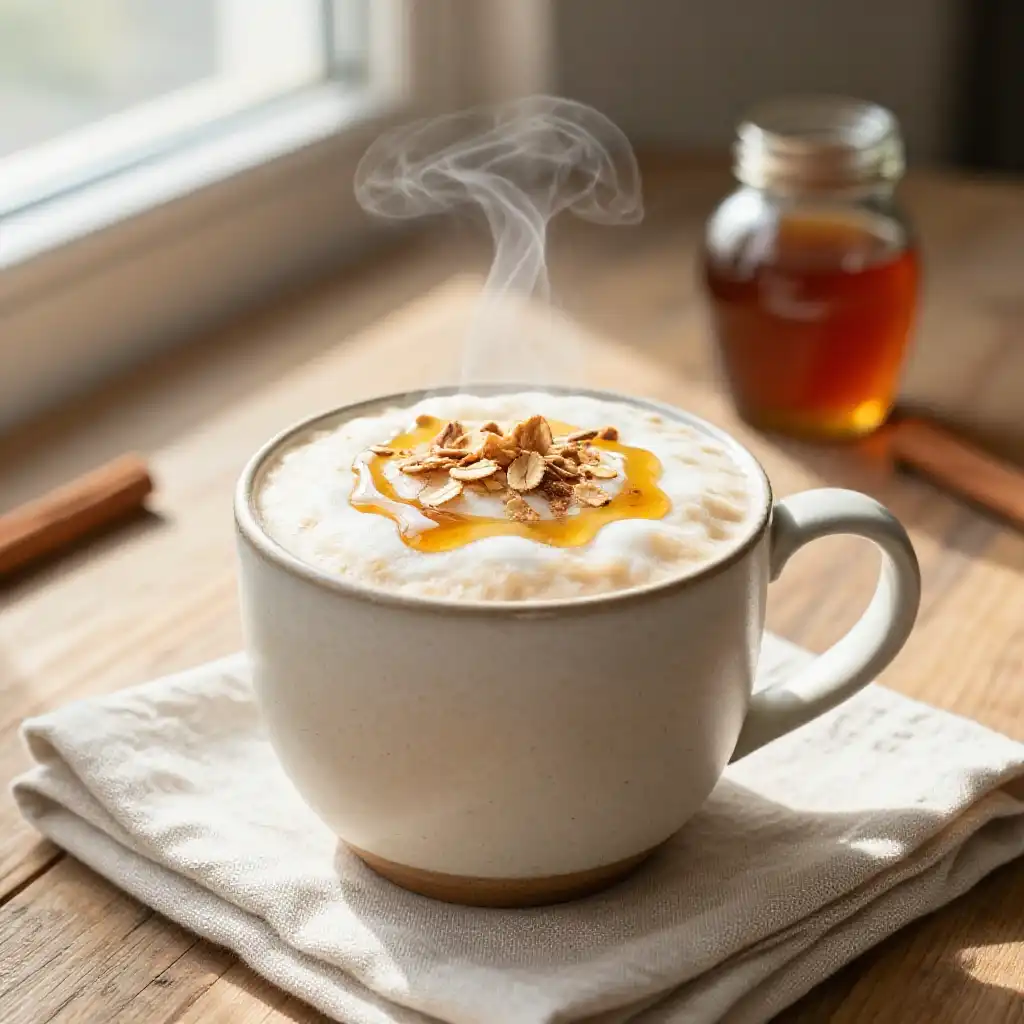 Hot Maple Oat Smoothie for Cozy Mornings plated dish