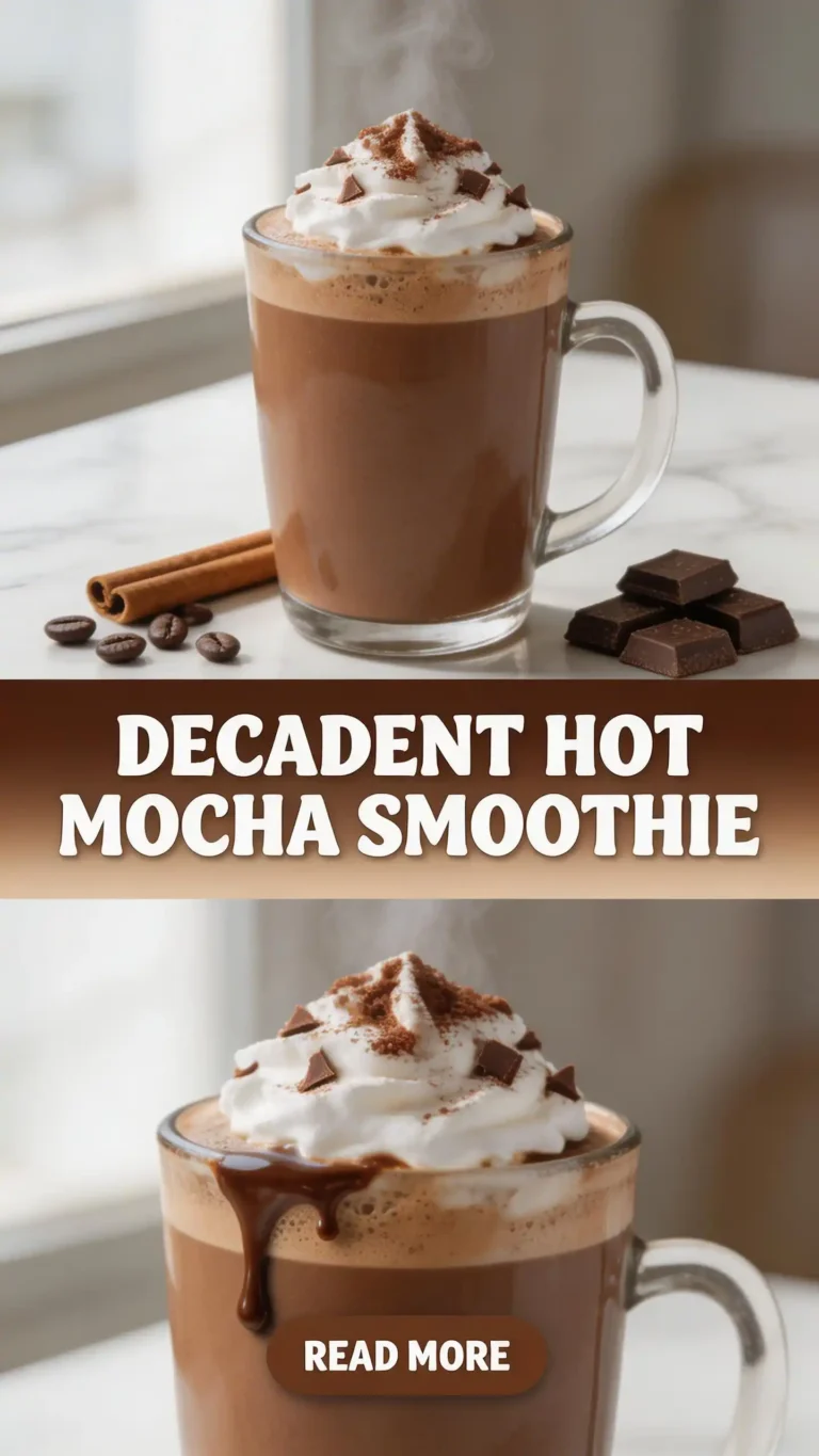 Hot Mocha Smoothie for Chocolate Coffee Craving