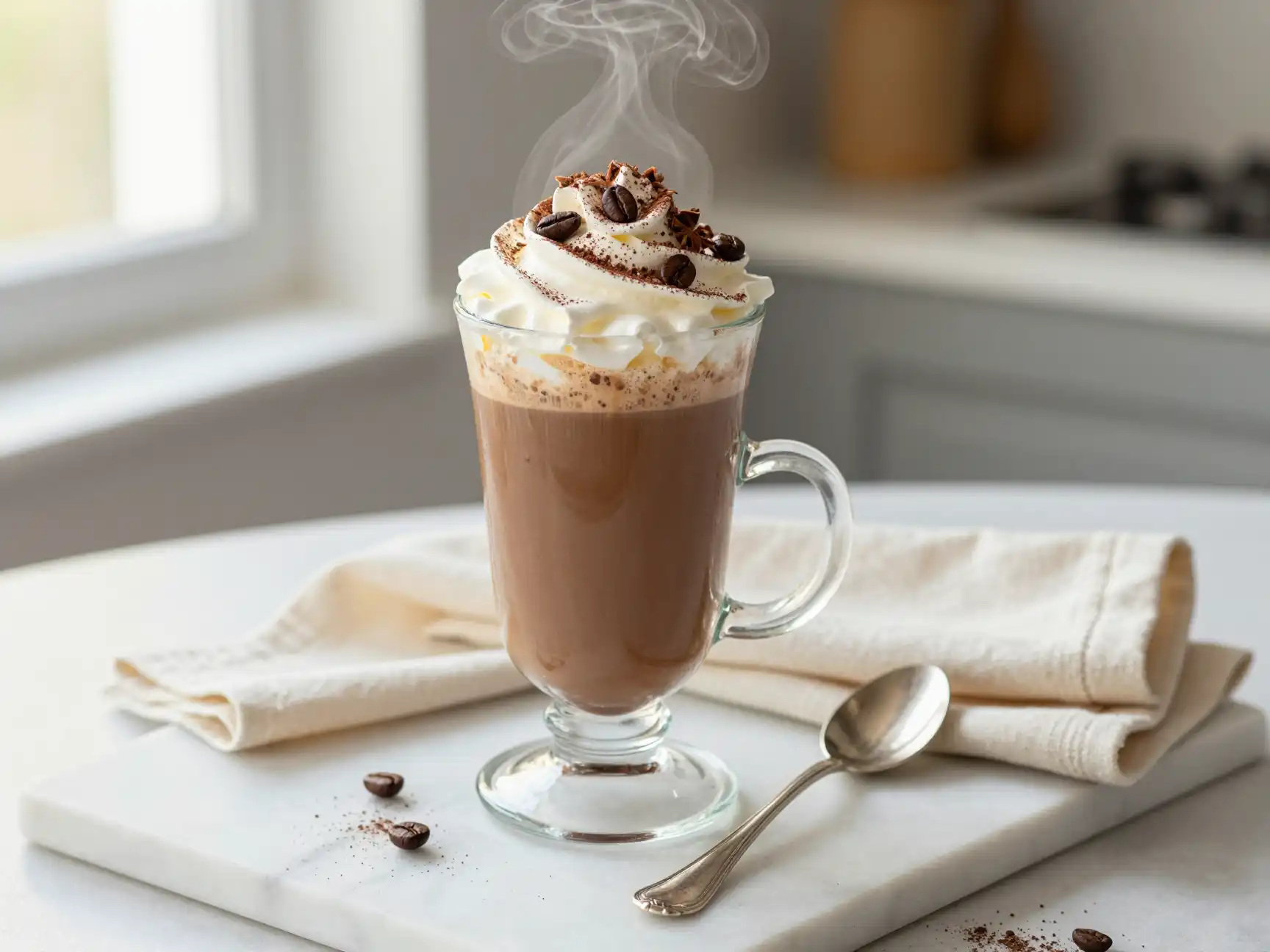 Hot Mocha Smoothie for Chocolate Coffee Craving plated dish