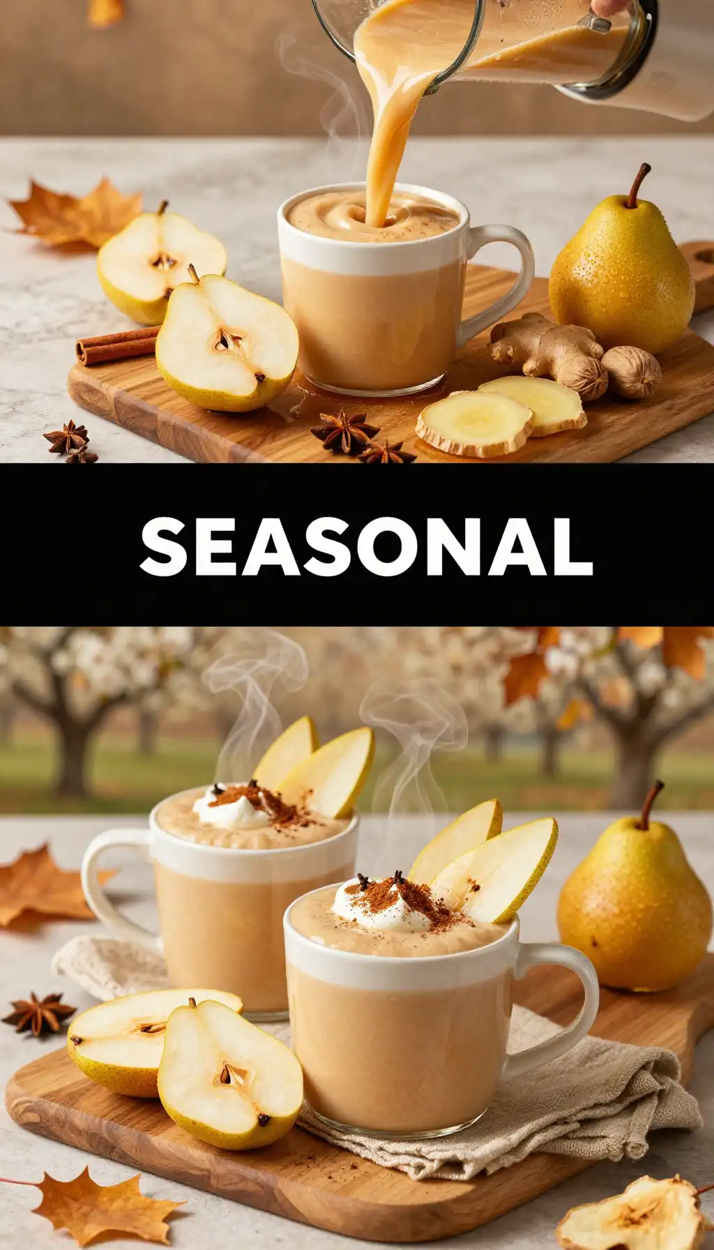 Hot Spiced Pear Smoothie for Fall Comfort