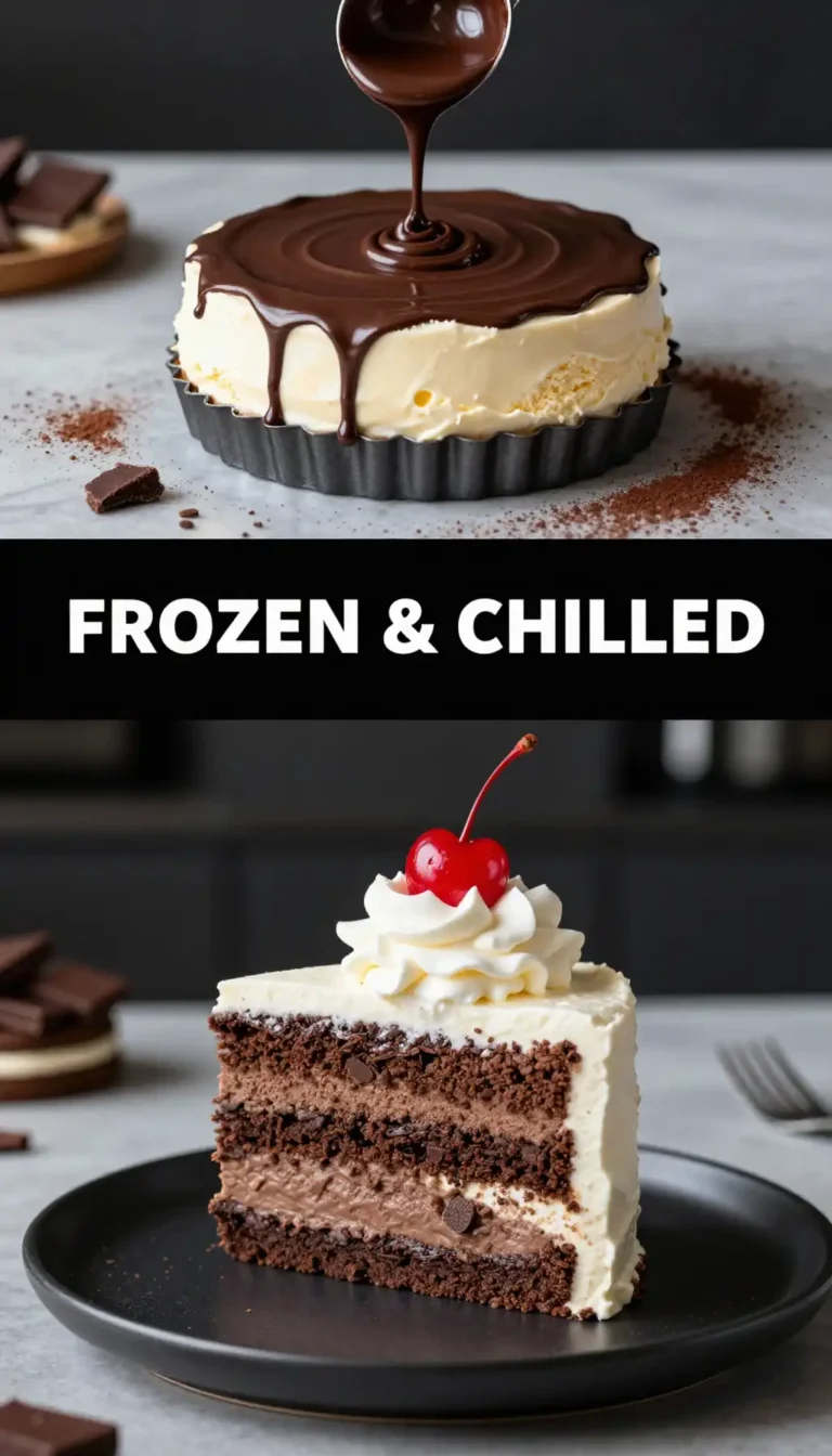 Ice Cream And Chocolate Layer Cake