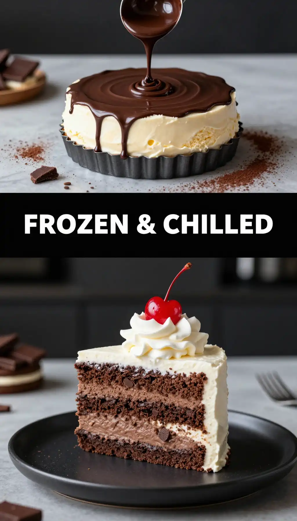 Ice Cream And Chocolate Layer Cake