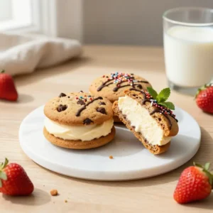 Easy No-Bake Ice Cream Cookie Sandwiches Recipe
