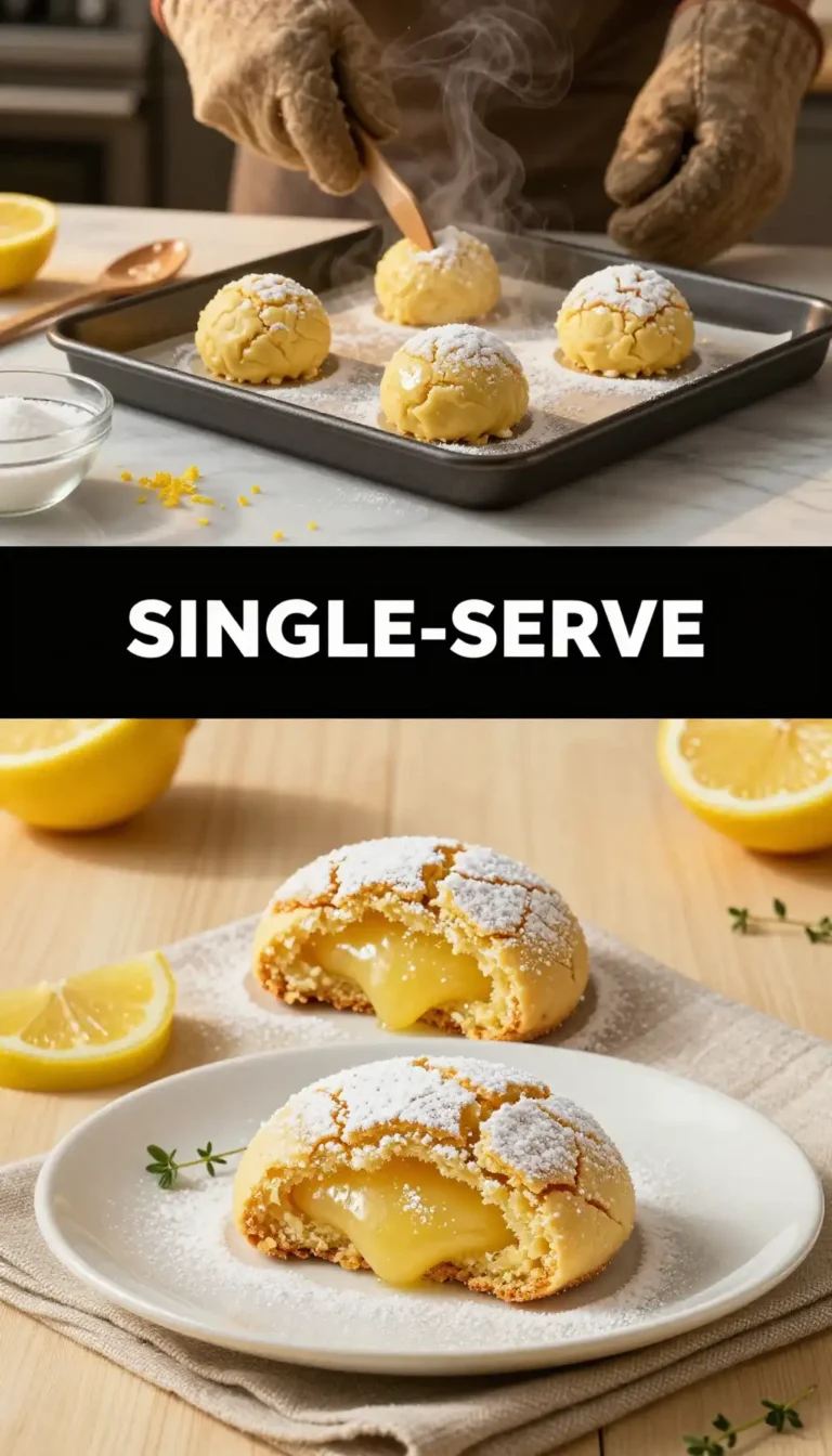 Individual Lemon Crinkle Cookie