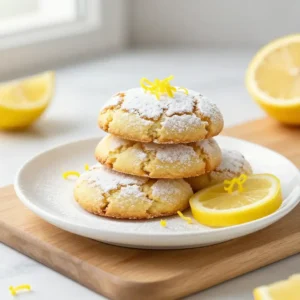 Easy Individual Lemon Crinkle Cookies Recipe