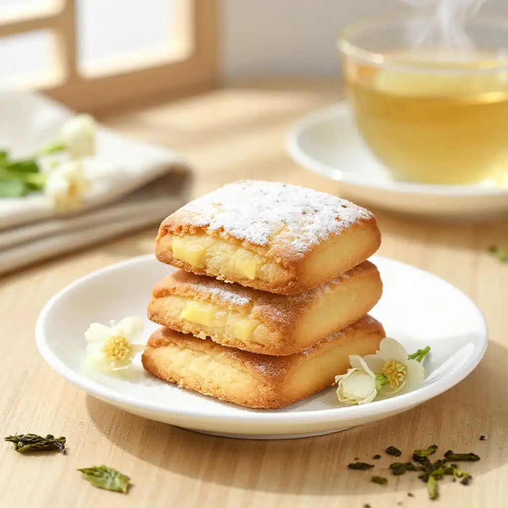 Jasmine Tea And Butter Cookies plated dish