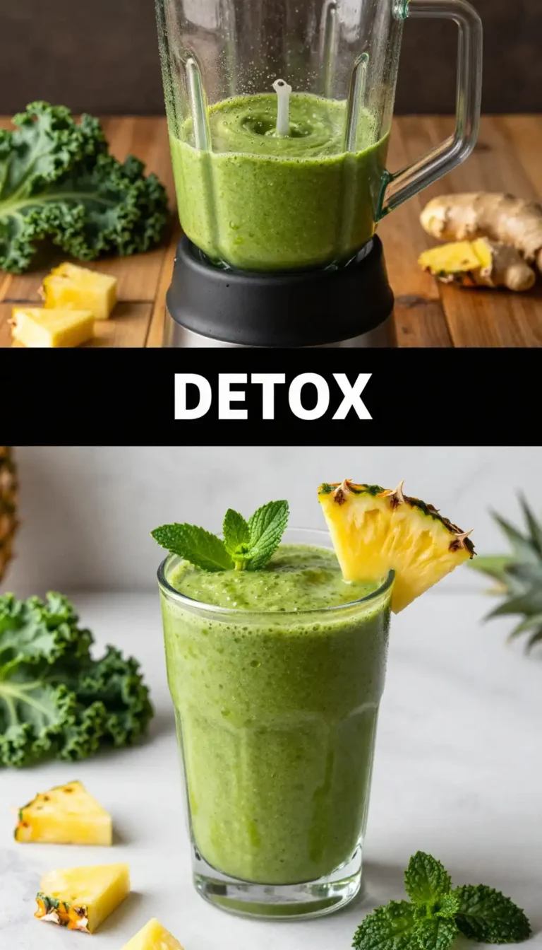 Kale Pineapple Detox Smoothie for Liver Cleanse