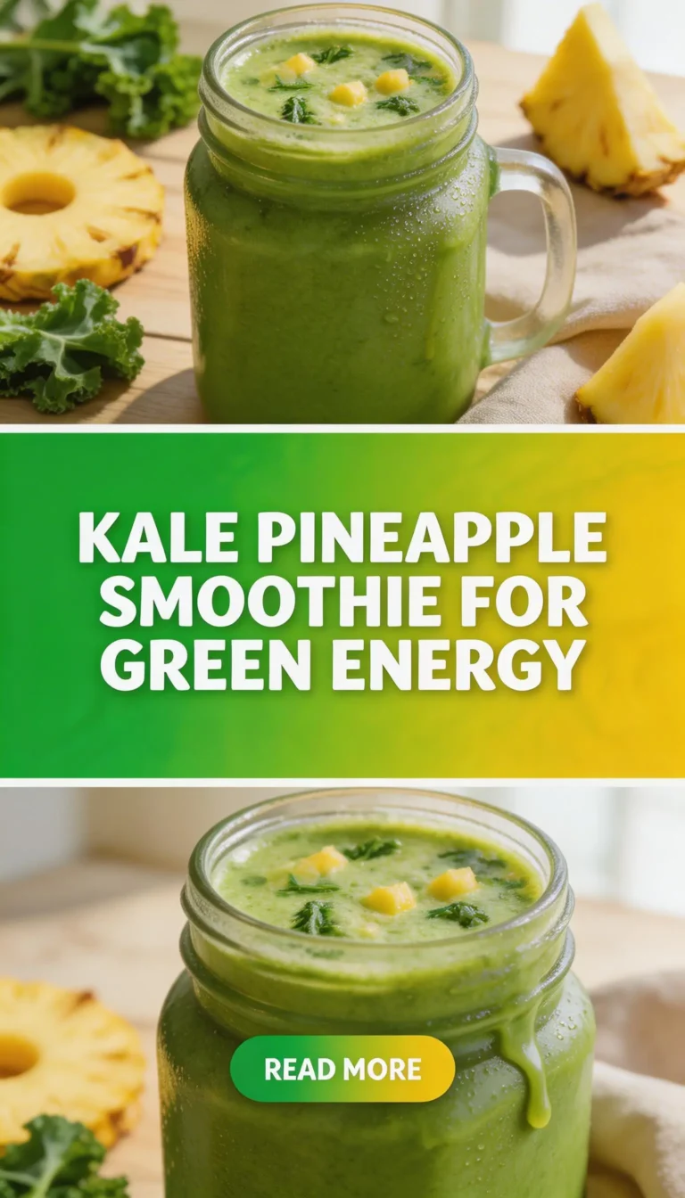 Kale Pineapple Smoothie for Green Energy