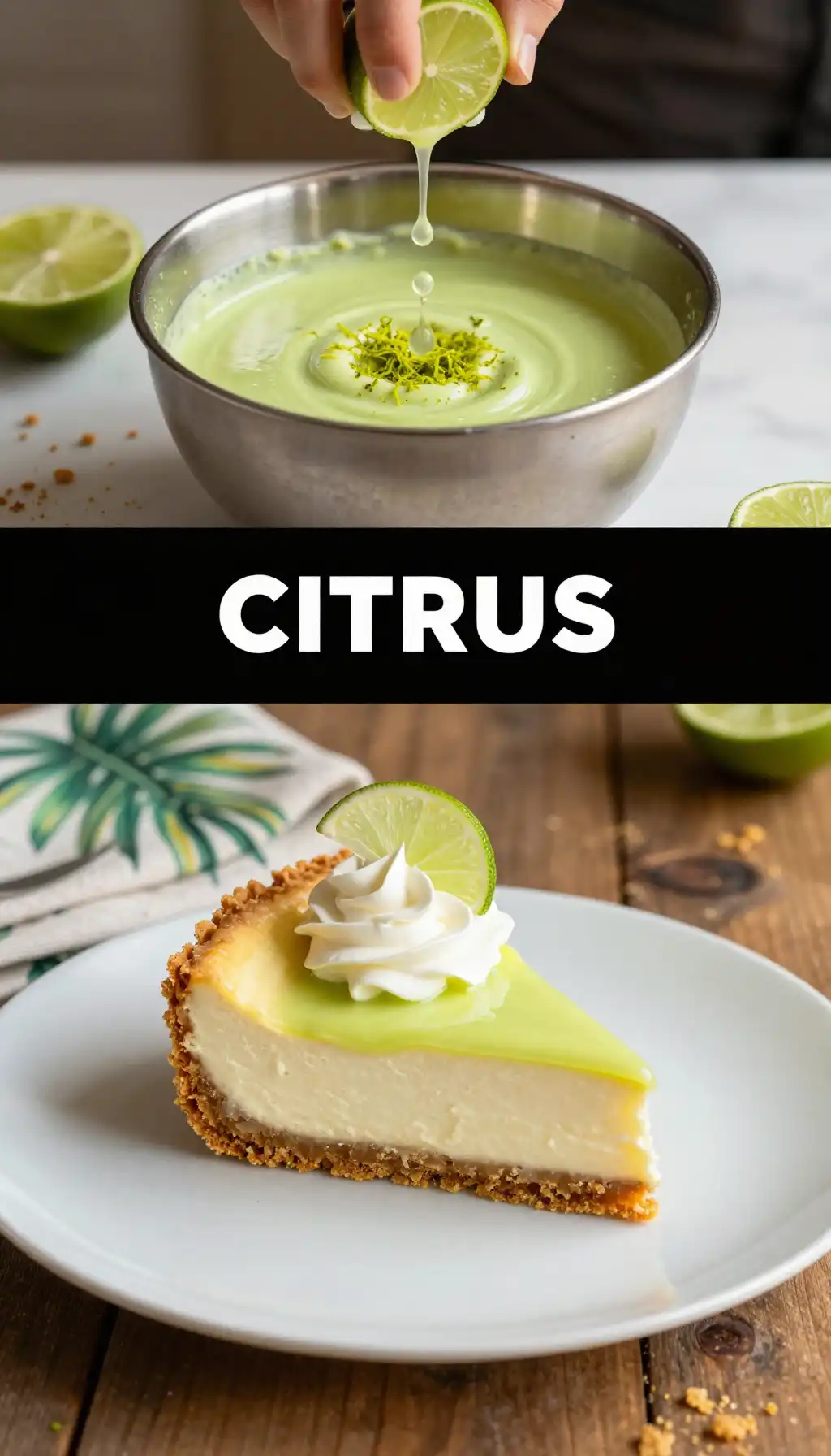 Key Lime Pie Inspired Cheesecake pinterest pin