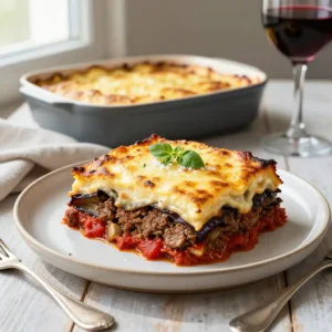 Creamy Lamb Moussaka with Béchamel Sauce Recipe