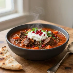 Hearty Lamb & Lentil Stew with Warm Moroccan Spices