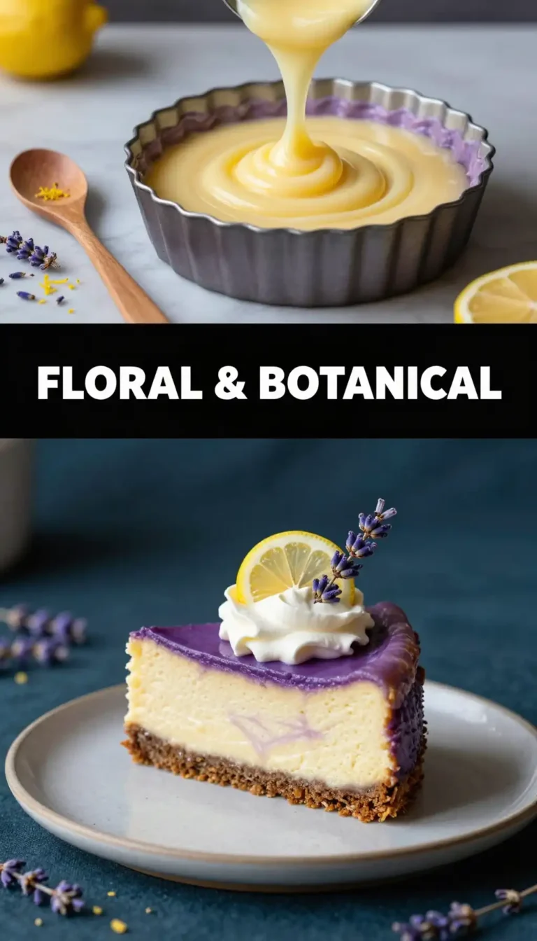 Lavender And Lemon Swirl Cheesecake
