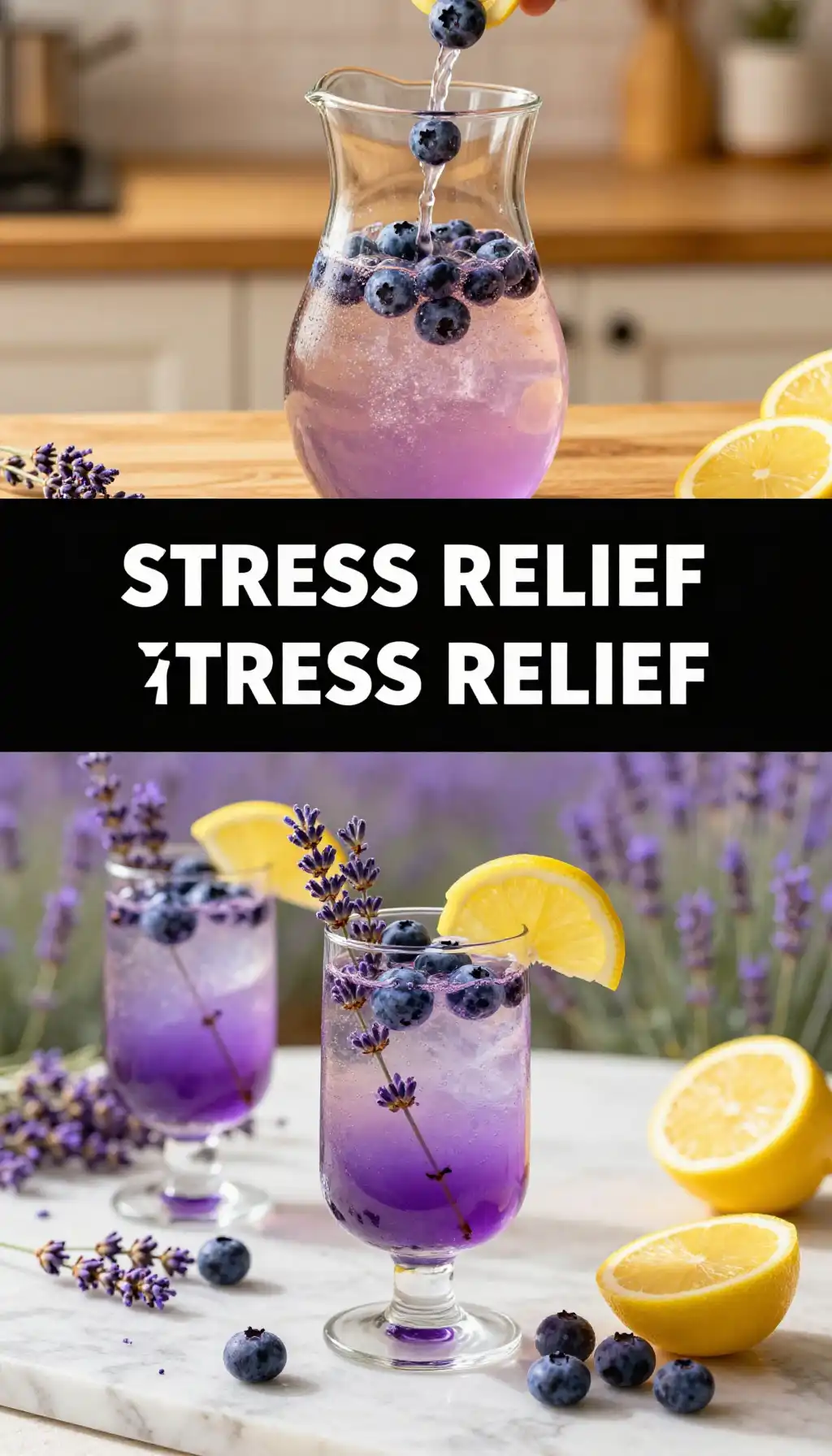 Lavender Blueberry Lemonade for Calm Afternoon