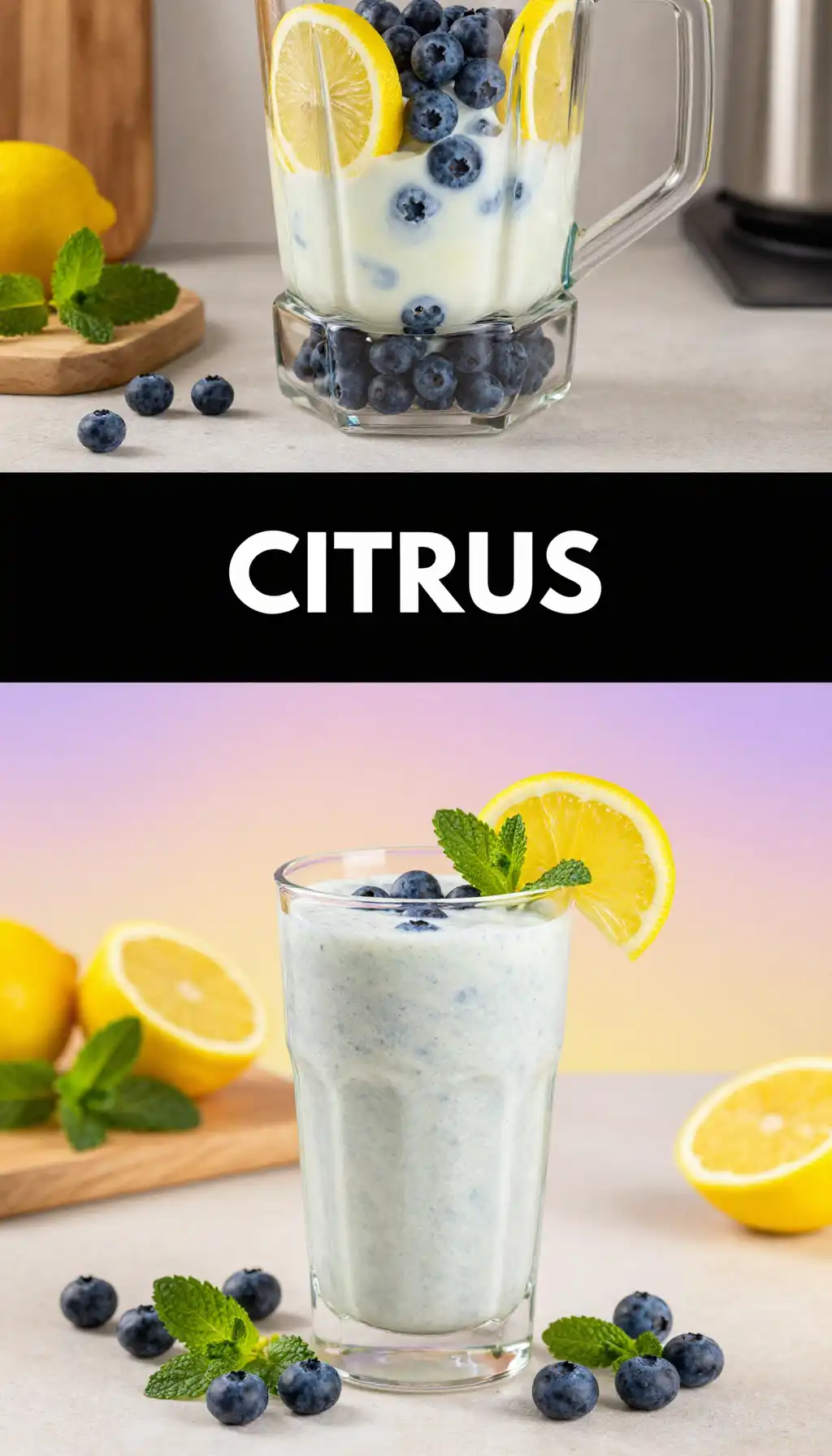 Lemon Blueberry Smoothie for Morning Brightness