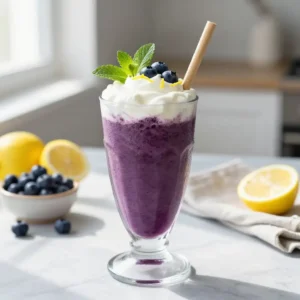 Healthy Lemon Blueberry Smoothie for Weight Loss & Energy