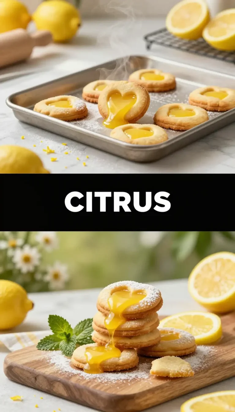 Lemon Curd Linzer Cookies