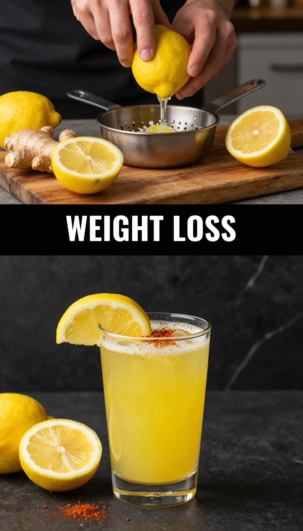 Lemon Ginger Cayenne Shot for Metabolism