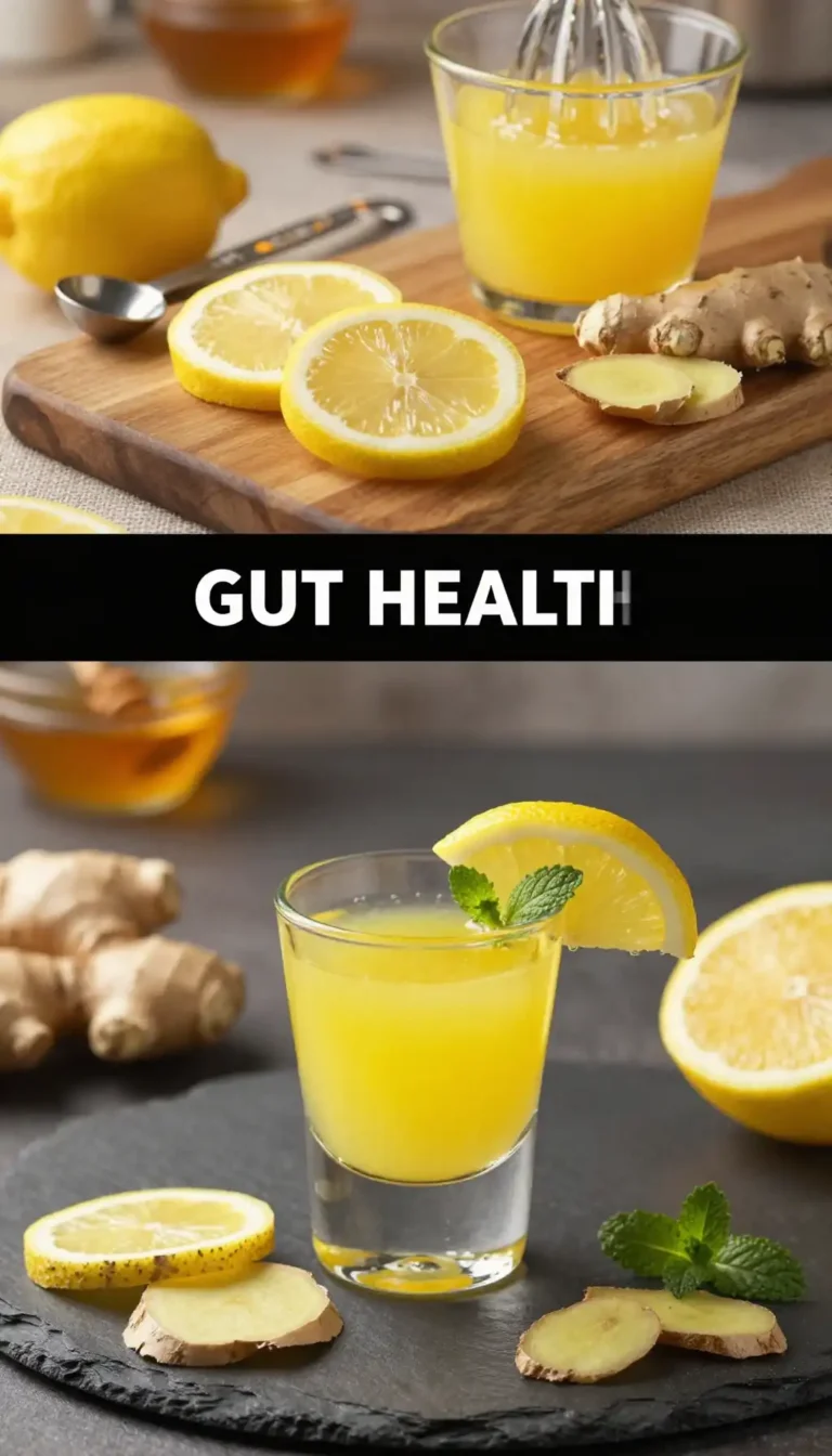 Lemon Ginger Morning Shot for Digestion