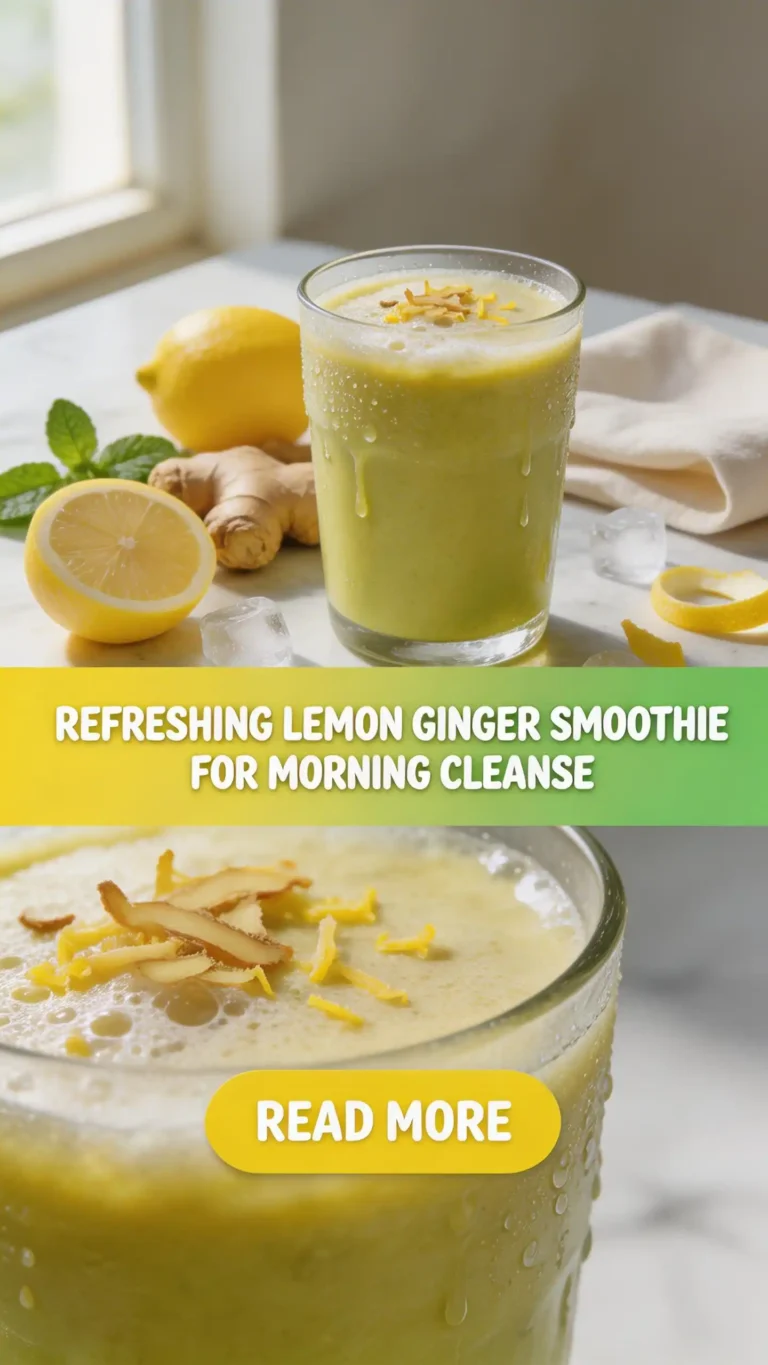 Lemon Ginger Smoothie for Morning Cleanse